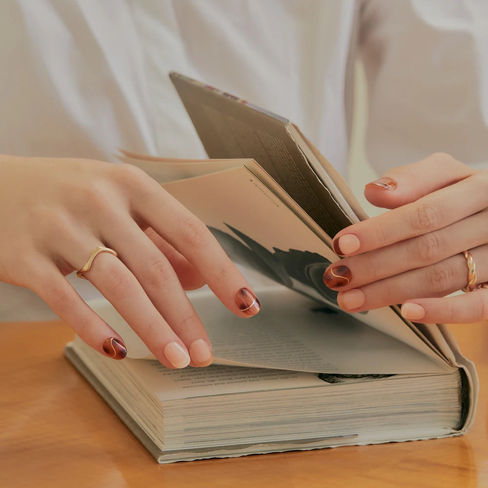 N Amber French Jel Tırnak 30 Adet, 2 Kullanım