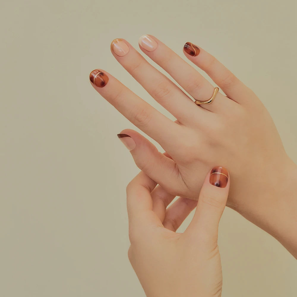 N Amber French Jel Tırnak 30 Adet, 2 Kullanım