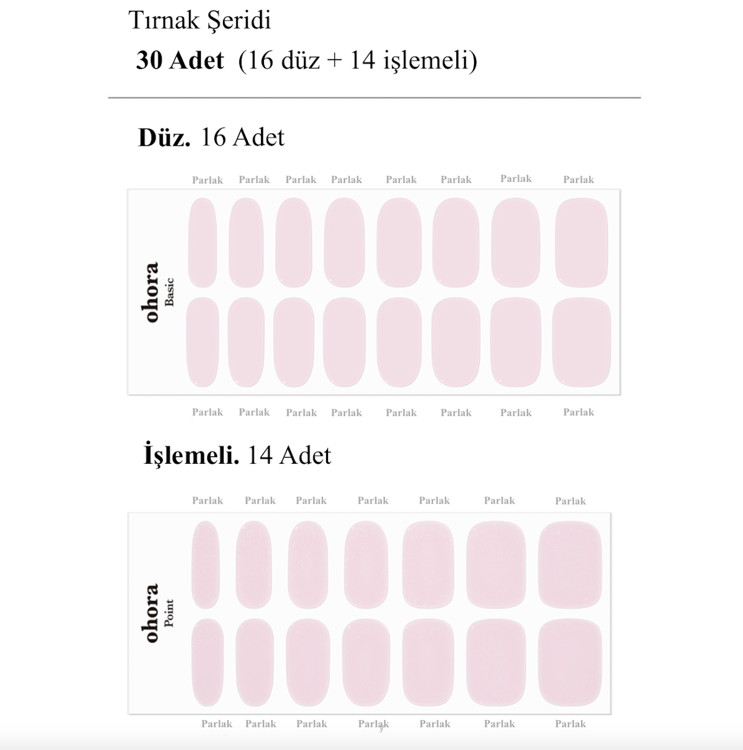 N Glazed Petal Jel Tırnak 30 Adet, 2 Kullanım