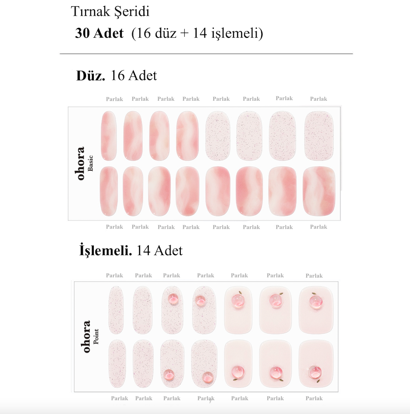 N Jelly Peach Jel Tırnak 30 Adet, 2 Kullanım