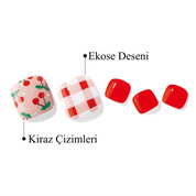 P Cherry Crush Jel Tırnak 32 Adet, 2 Kullanım