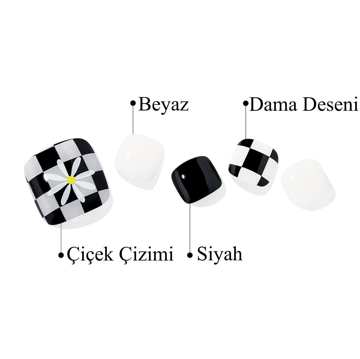 P Checkmate Jel Tırnak 30 Adet, 2 Kullanım