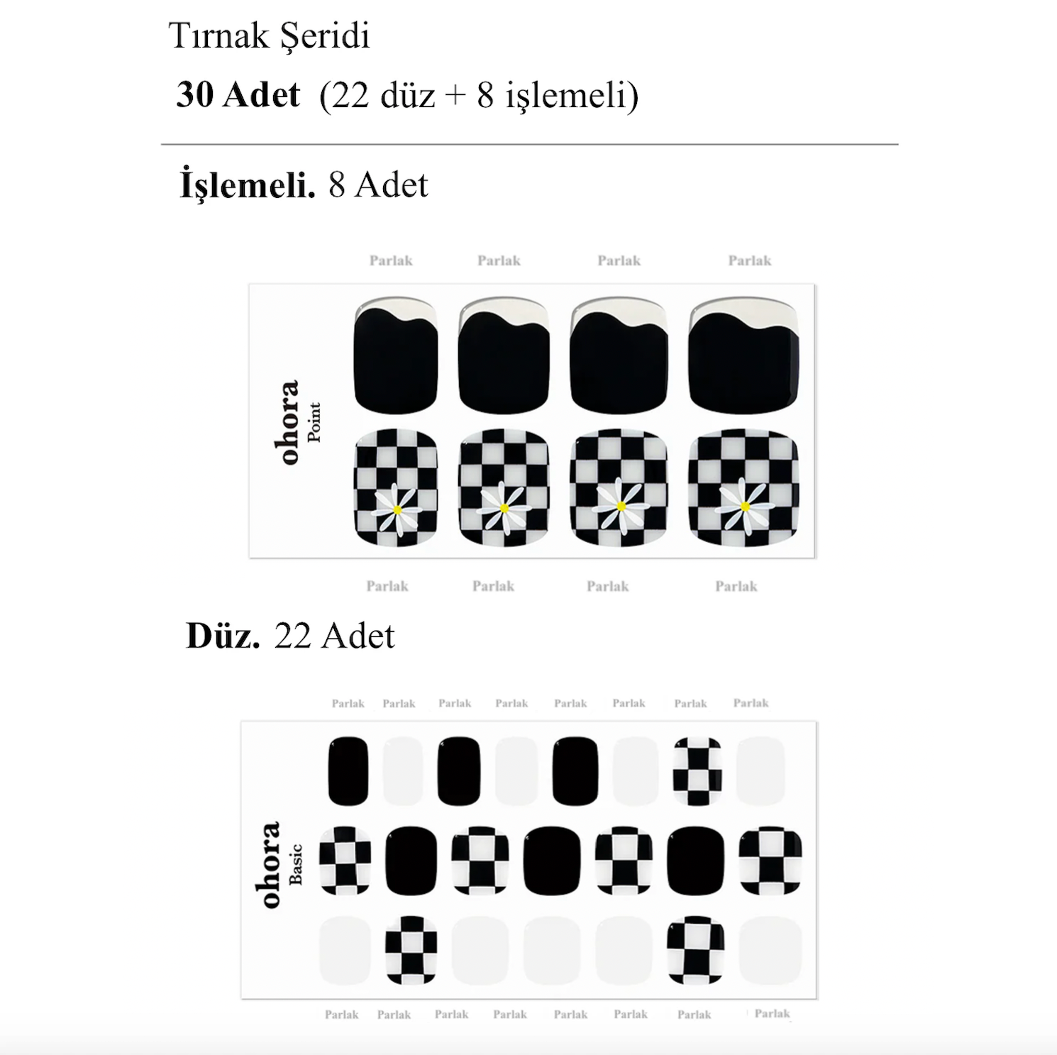 P Checkmate Jel Tırnak 30 Adet, 2 Kullanım