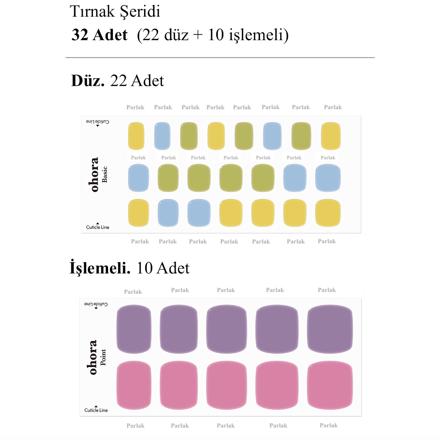 P Sweet Jel Tırnak 32 Adet, 2 Kullanım