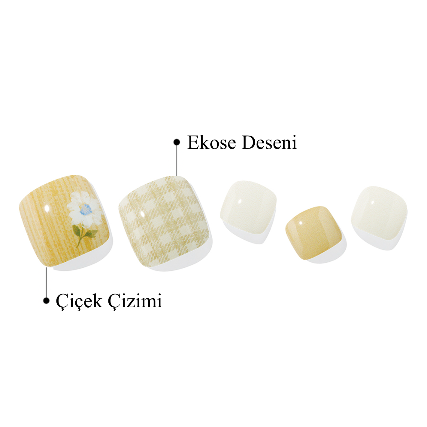 P Flower Picnic Jel Tırnak 30 Adet, 2 Kullanım