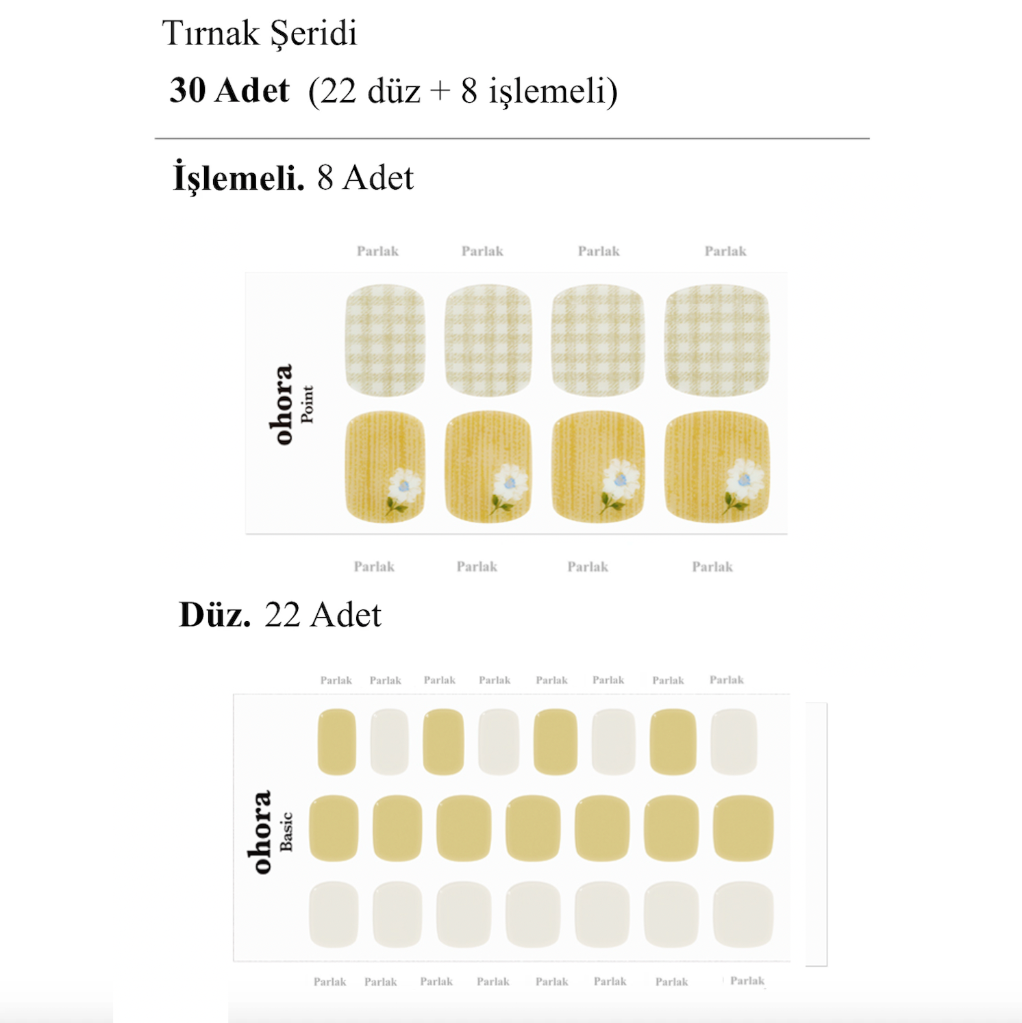 P Flower Picnic Jel Tırnak 30 Adet, 2 Kullanım