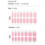 N Quilting Pink Jel Tırnak 30 Adet, 2 Kullanım