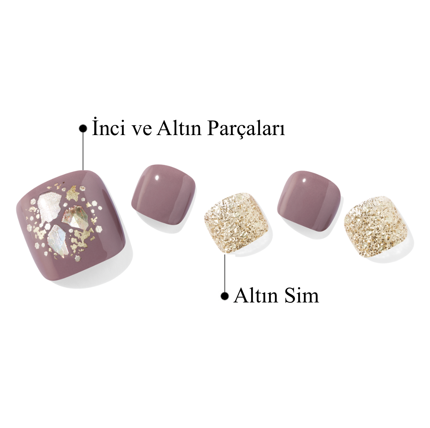 P Shine Blossom Jel Tırnak 32 Adet, 2 Kullanım