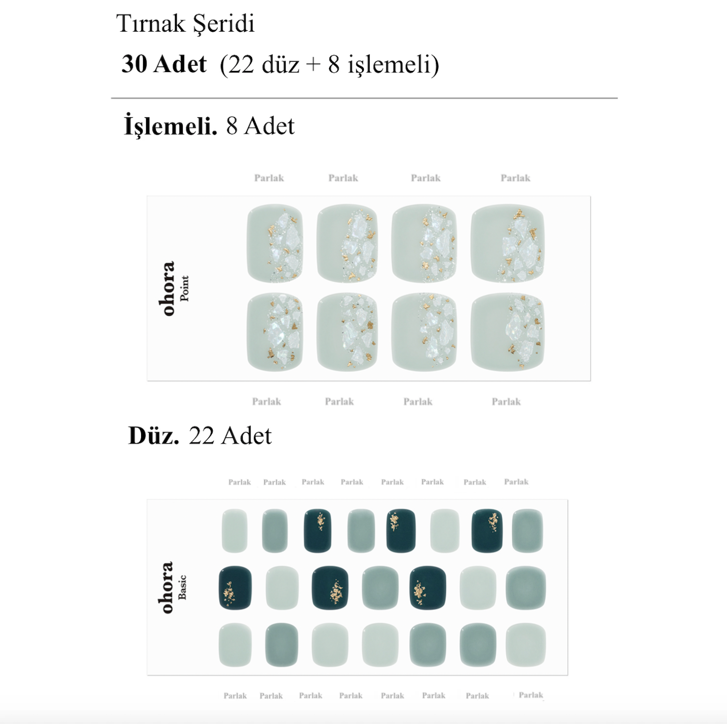 P Cloud Wave Jel Tırnak 30 Adet, 2 Kullanım