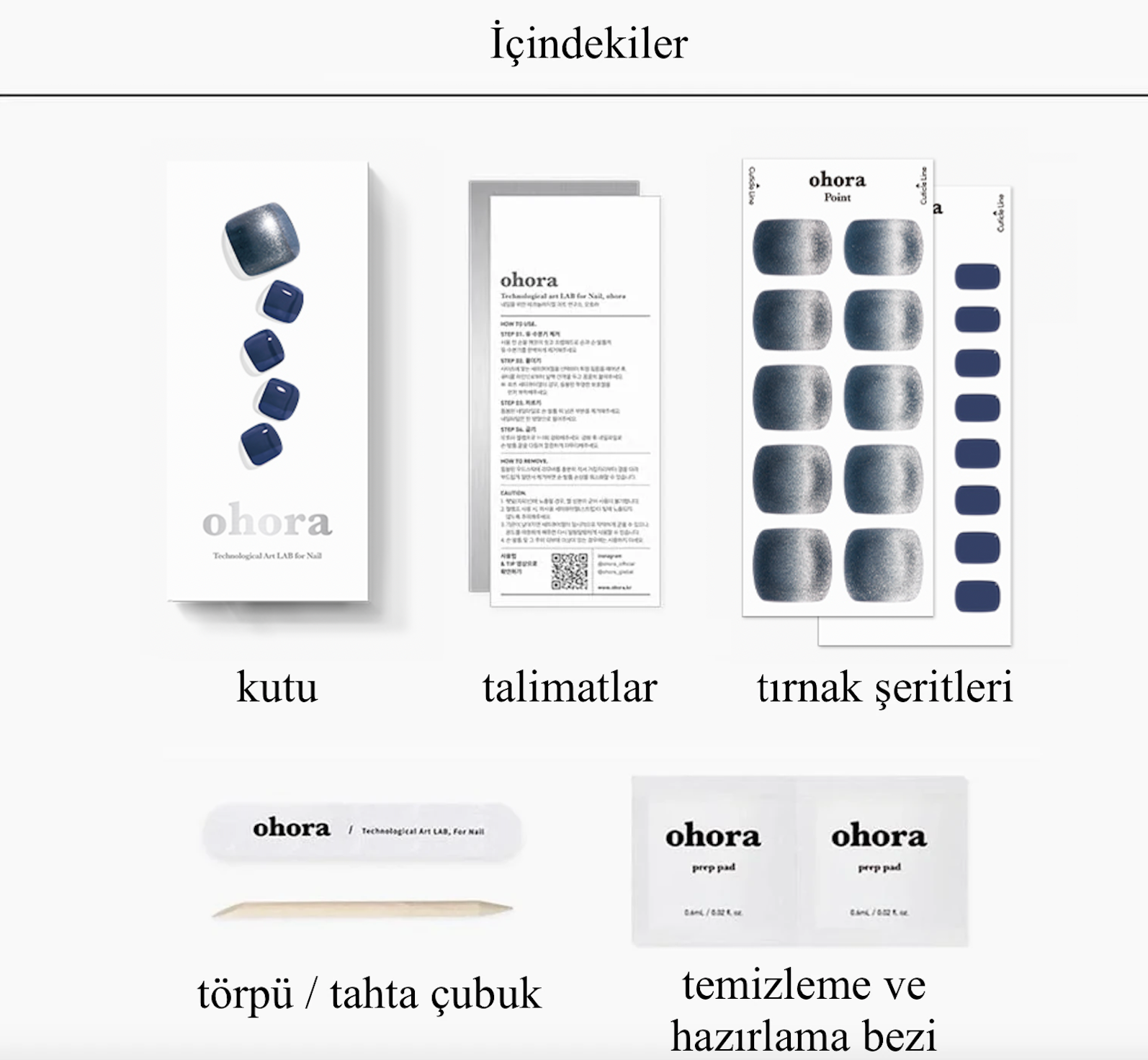 P Capri Blue Jel Tırnak 32 Adet, 2 Kullanım