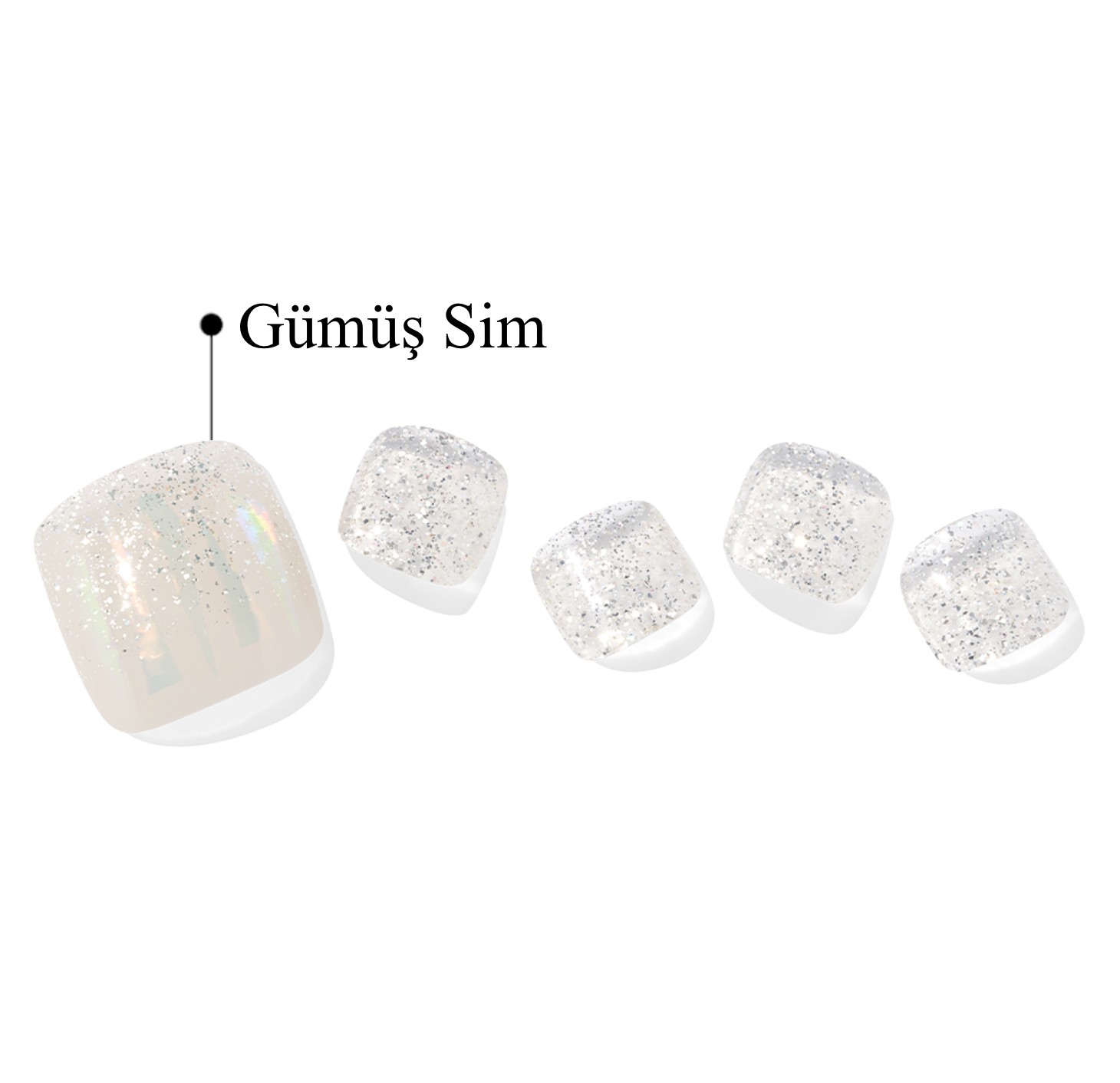 P Silver Wave Jel Tırnak 30 Adet, 2 Kullanım