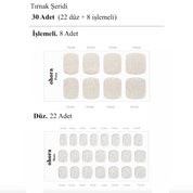 P Silver Wave Jel Tırnak 30 Adet, 2 Kullanım