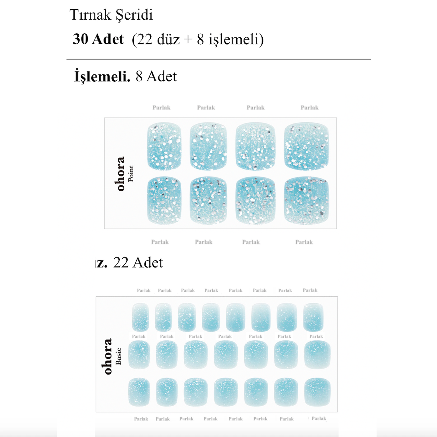 P Mer-2 Jel Tırnak 30 Adet, 2 Kullanım