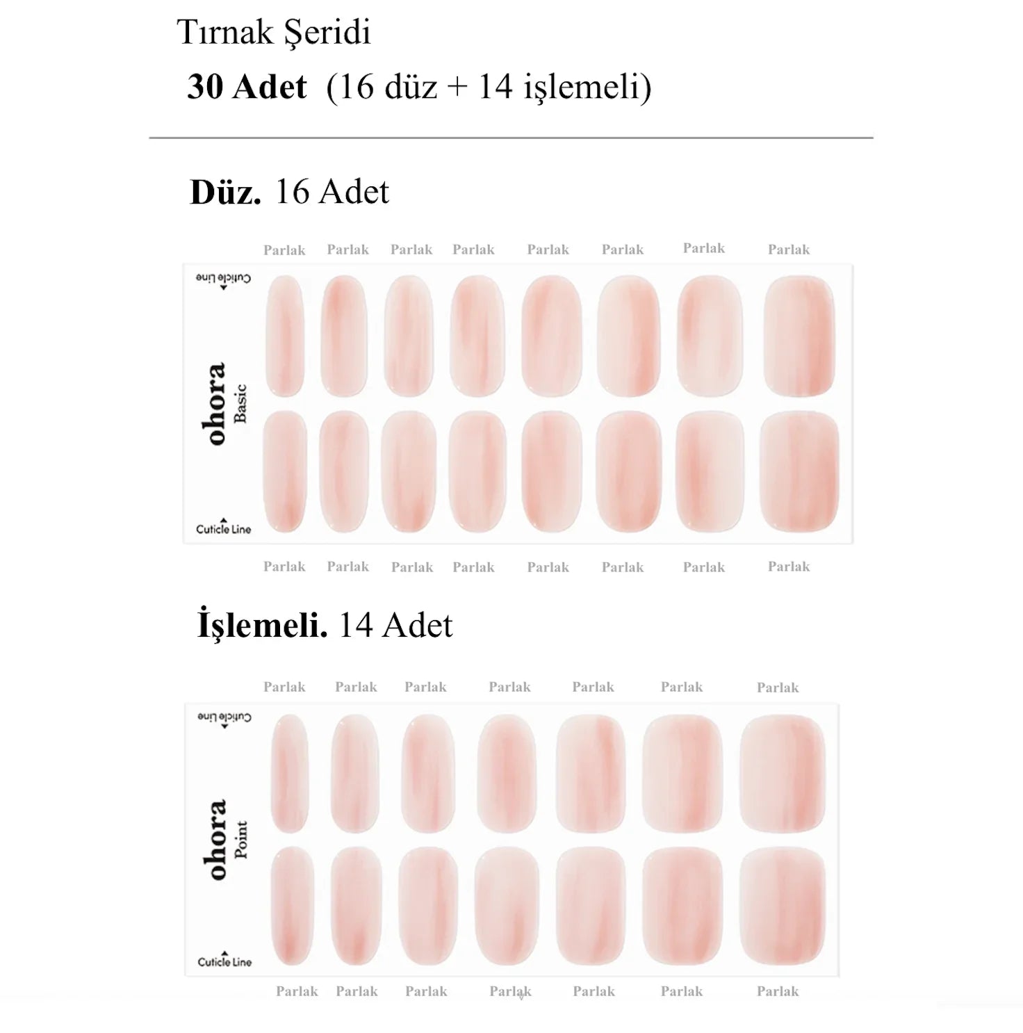 N Apricot Jel Tırnak 30 Adet 2 Kullanım