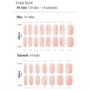 N Apricot Jel Tırnak 30 Adet 2 Kullanım