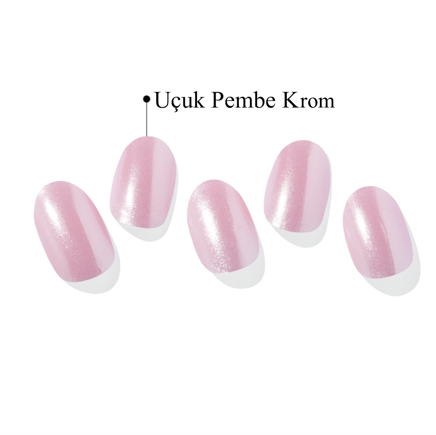 N Baby Pink Chrome Jel Tırnak 30 Adet 2 Kullanım