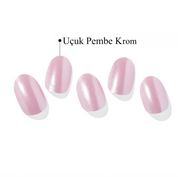 N Baby Pink Chrome Jel Tırnak 30 Adet 2 Kullanım