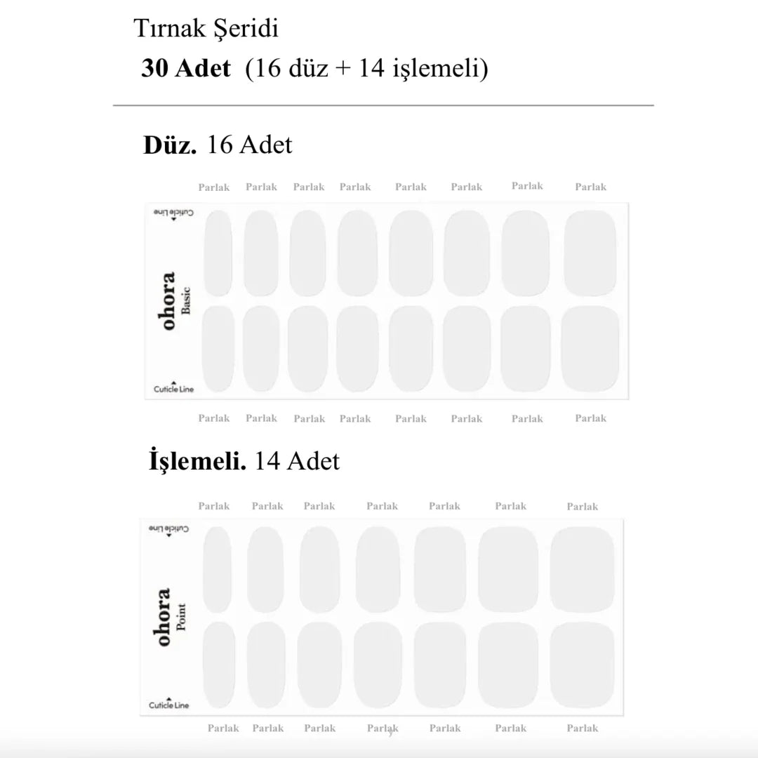 N Bare Crystal Jel Tırnak 30 Adet 2 Kullanım