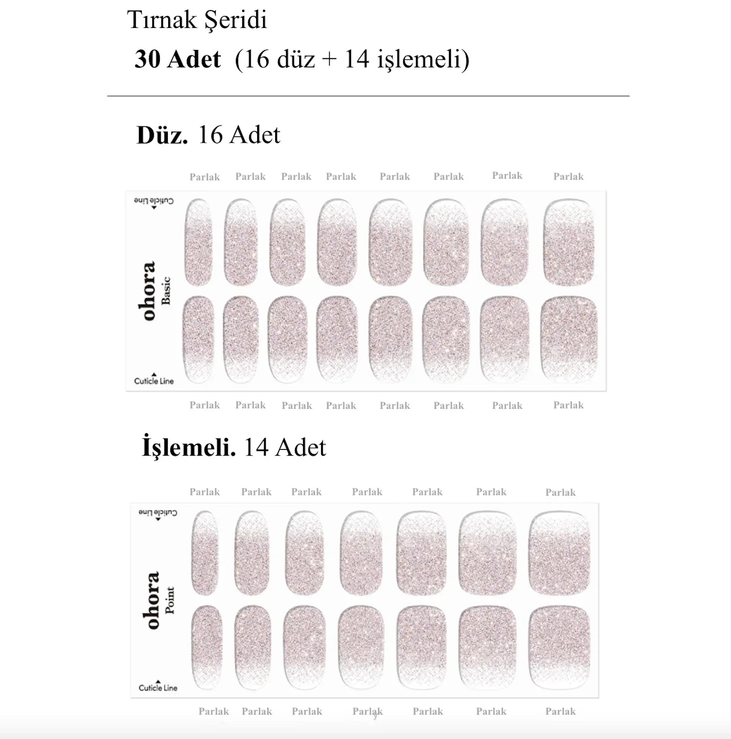 N Basic Nails no.3 Jel Tırnak 30 Adet 2 Kullanım