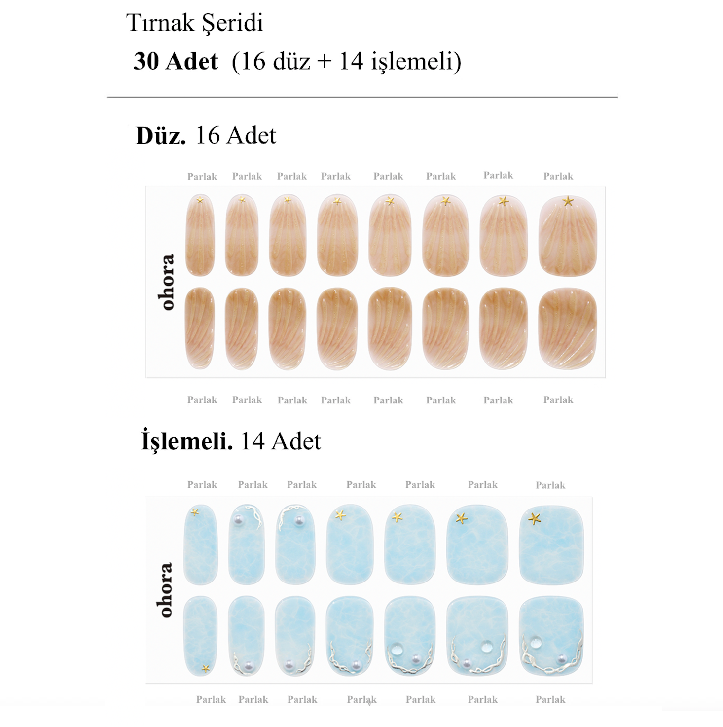 N Bluest Ocean Jel Tırnak 30 Adet 2 Kullanım