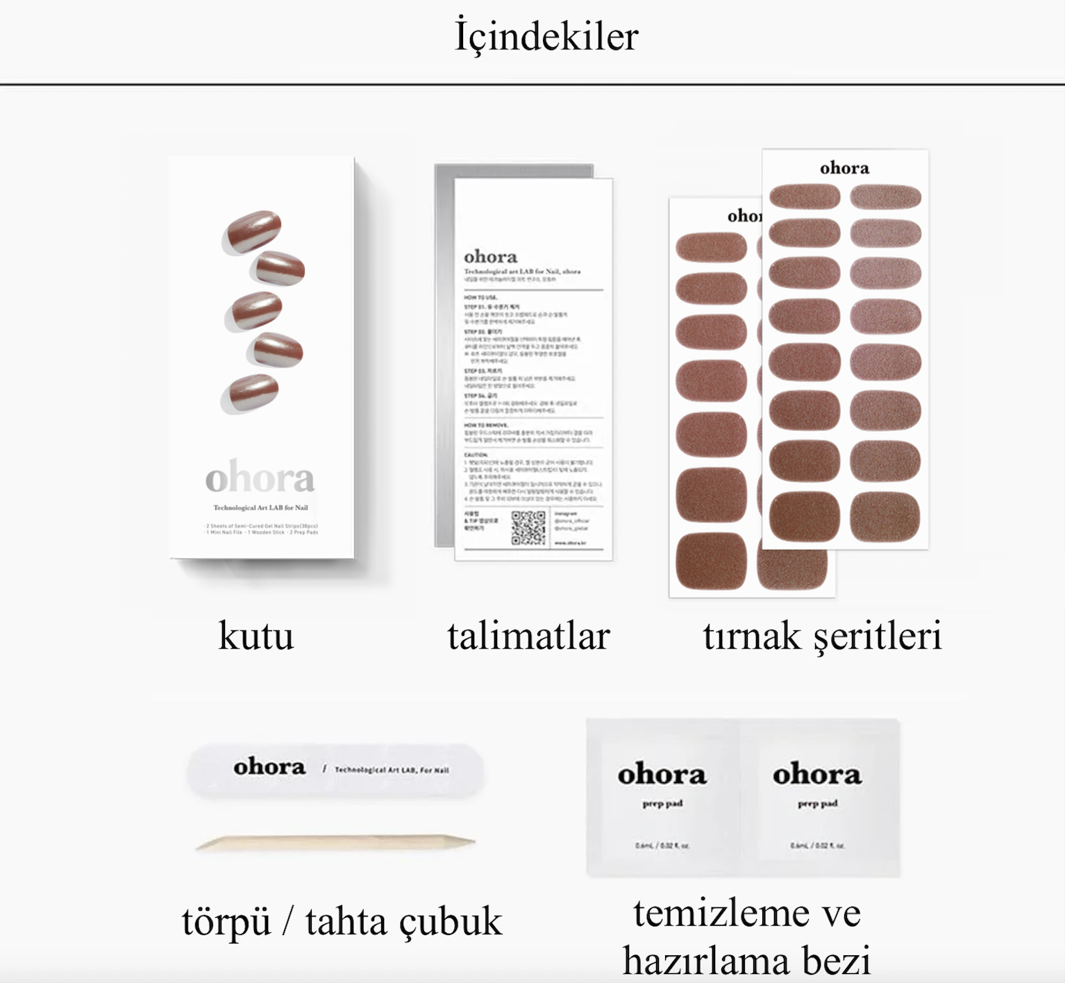 N Chocolate Chrome Jel Tırnak 30 Adet 2 Kullanım