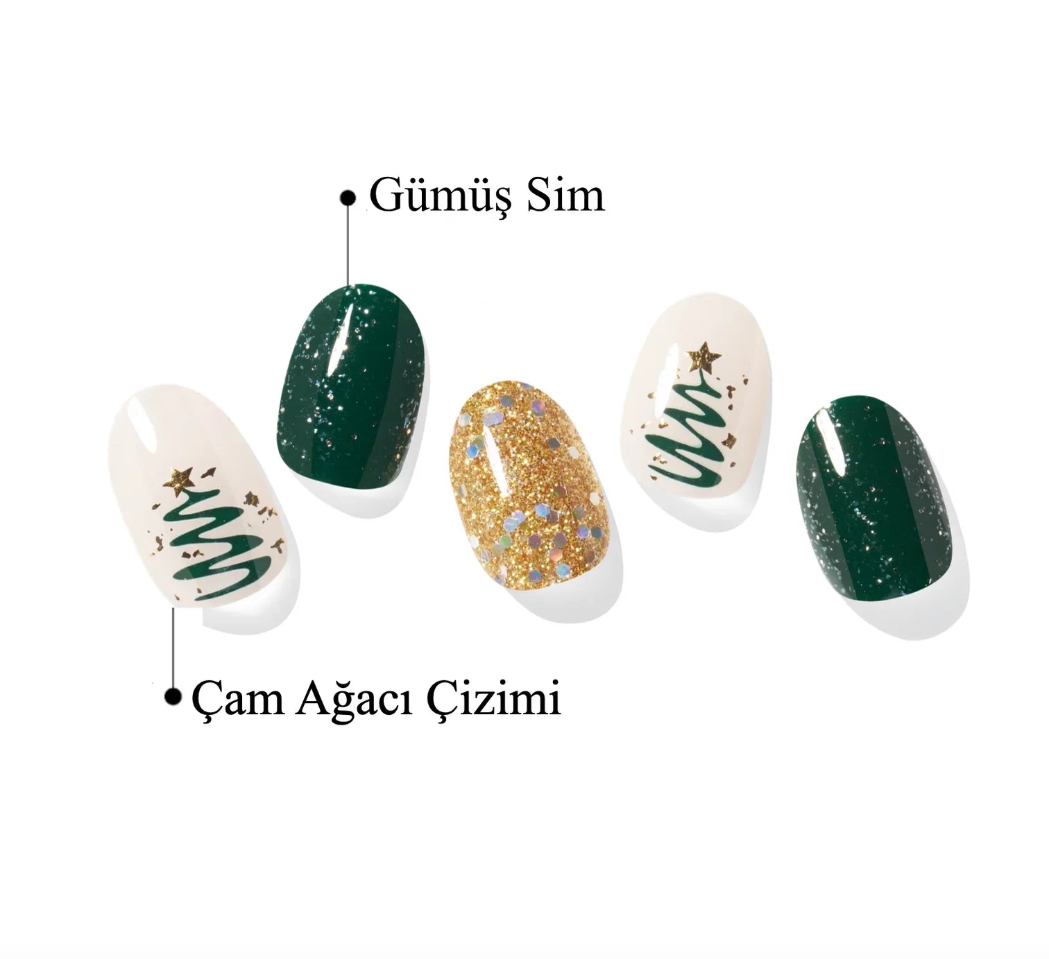 N Christmas Magic Jel Tırnak 30 Adet 2 Kullanım