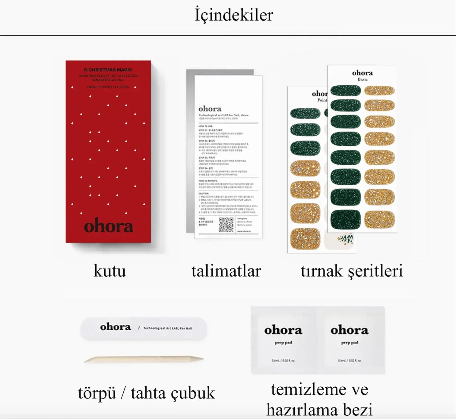 N Christmas Magic Jel Tırnak 30 Adet 2 Kullanım