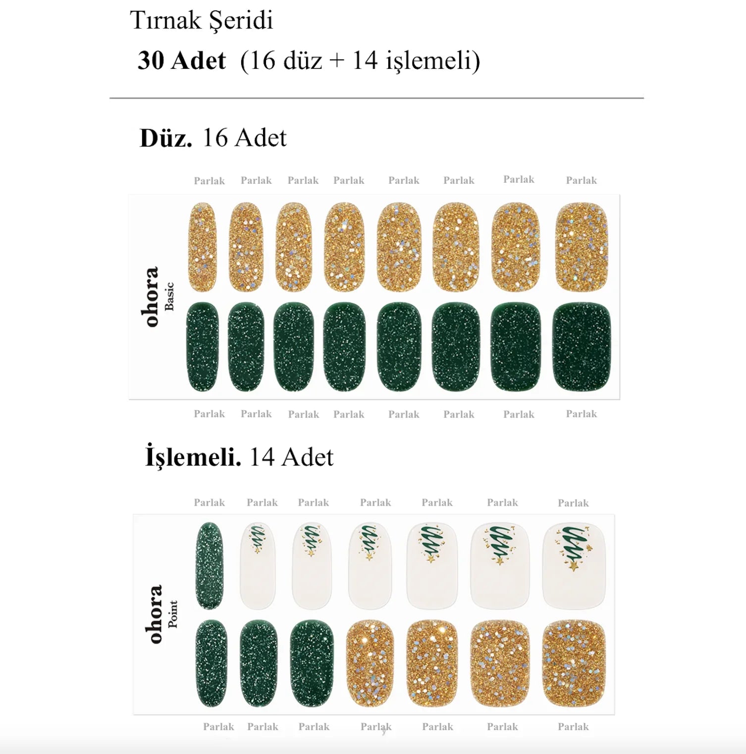 N Christmas Magic Jel Tırnak 30 Adet 2 Kullanım