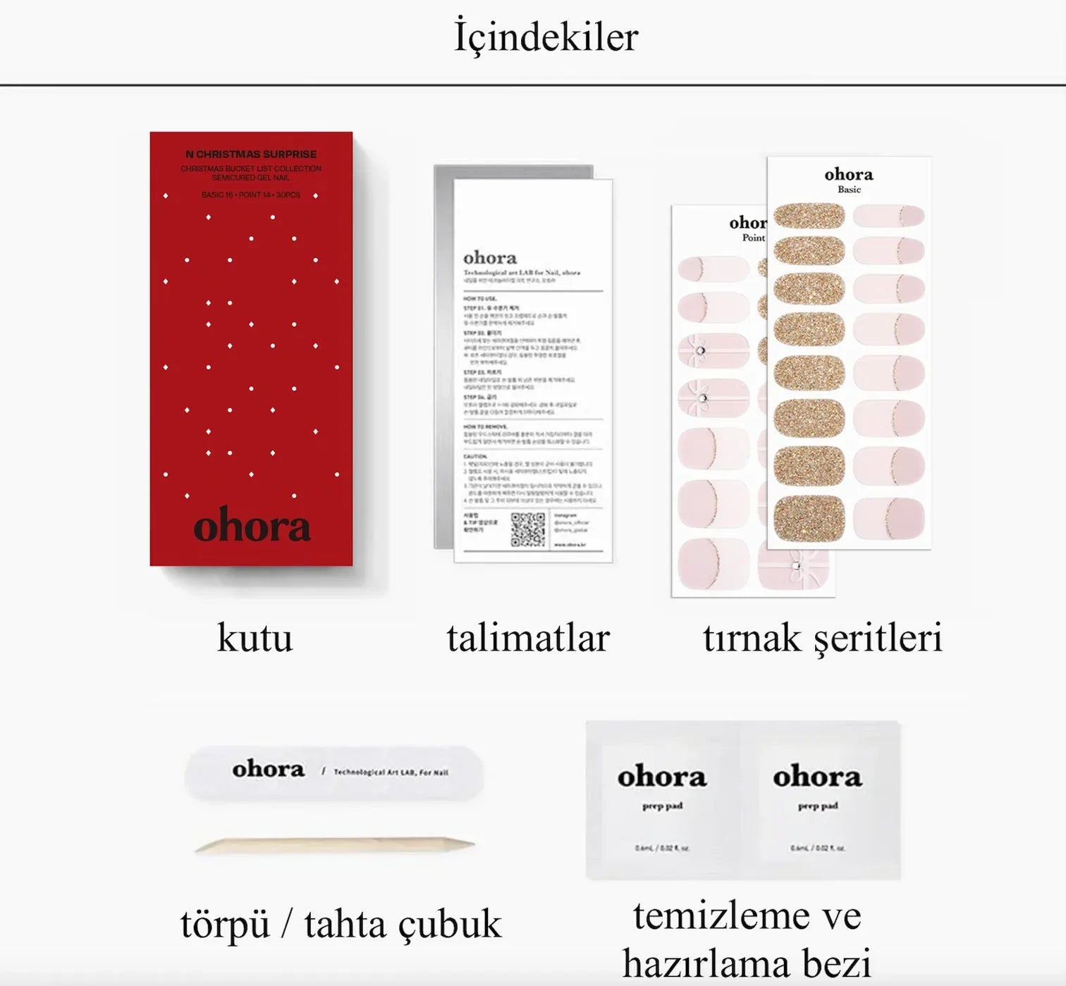 N Christmas Surprise Jel Tırnak 30 Adet 2 Kullanım