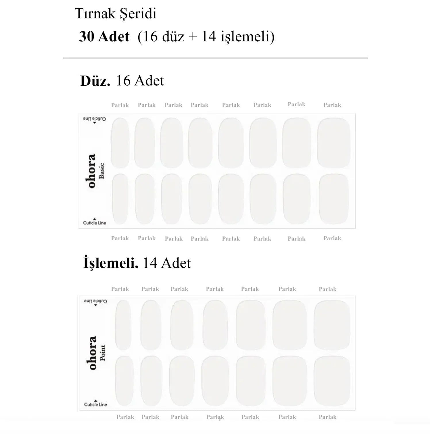 N Clean White Jel Tırnak 30 Adet 2 Kullanım