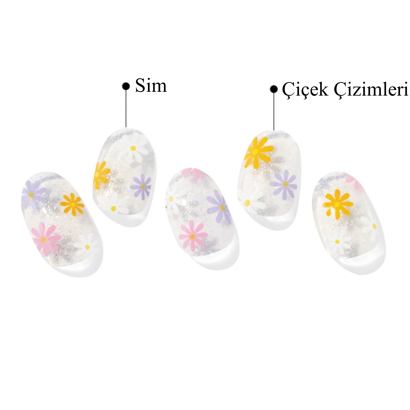 N Daisy Disco Jel Tırnak 30 Adet 2 Kullanım