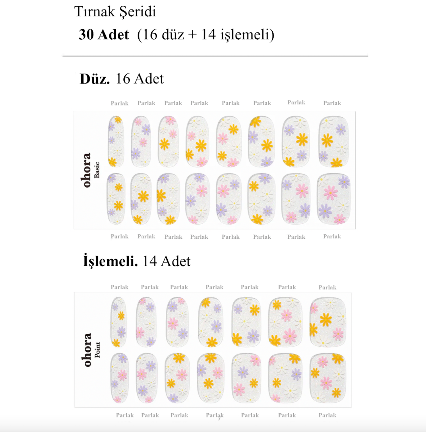 N Daisy Disco Jel Tırnak 30 Adet 2 Kullanım