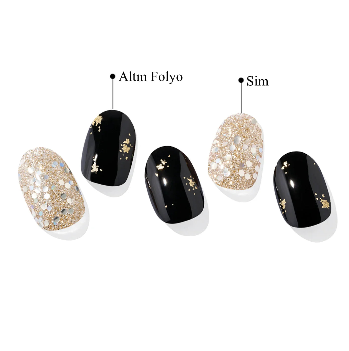 N Dazzling Night Jel Tırnak 30 Adet 2 Kullanım