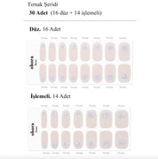N Faerie Snow Jel Tırnak 30 Adet 2 Kullanım