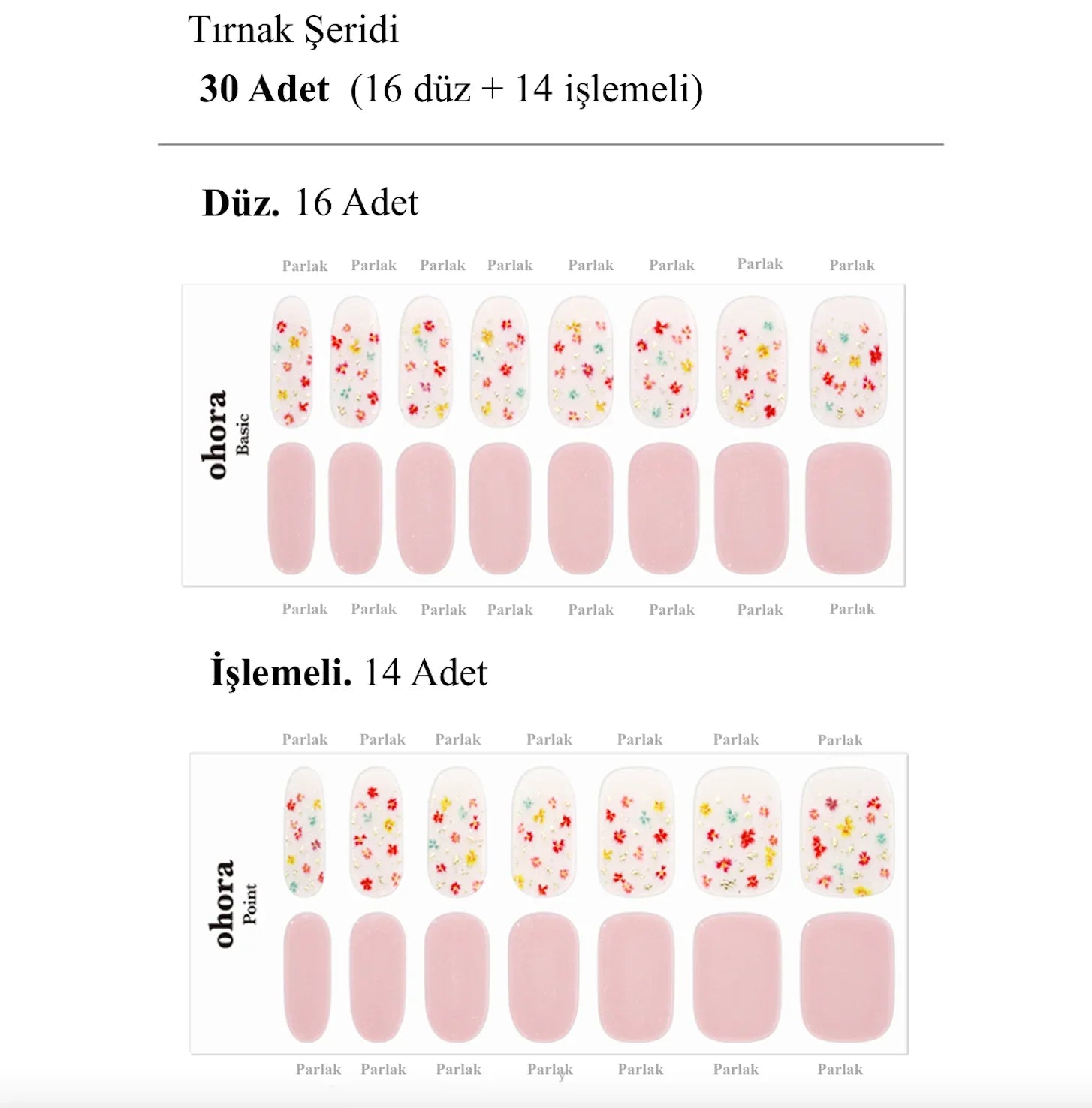 N Flower Champagne Jel Tırnak 30 Adet 2 Kullanım