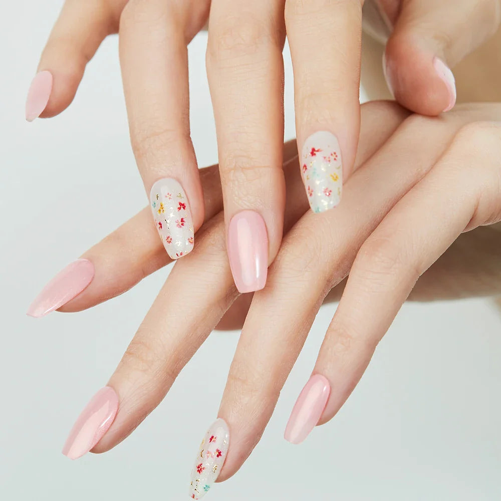 N Flower Champagne Jel Tırnak 30 Adet 2 Kullanım