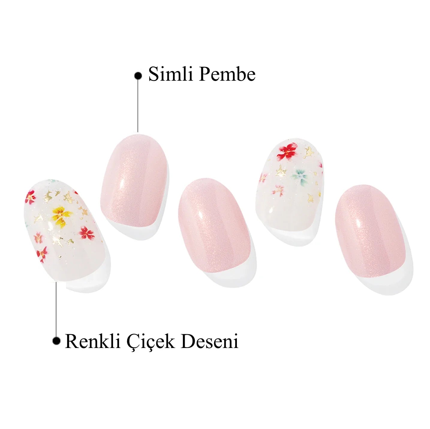 N Flower Champagne Jel Tırnak 30 Adet 2 Kullanım