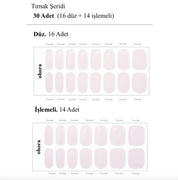 N Glazed Donut Jel Tırnak 30 Adet 2 Kullanım