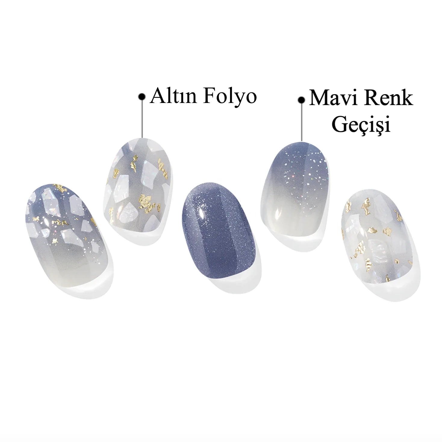 N Gleam Blue Jel Tırnak 30 Adet 2 Kullanım