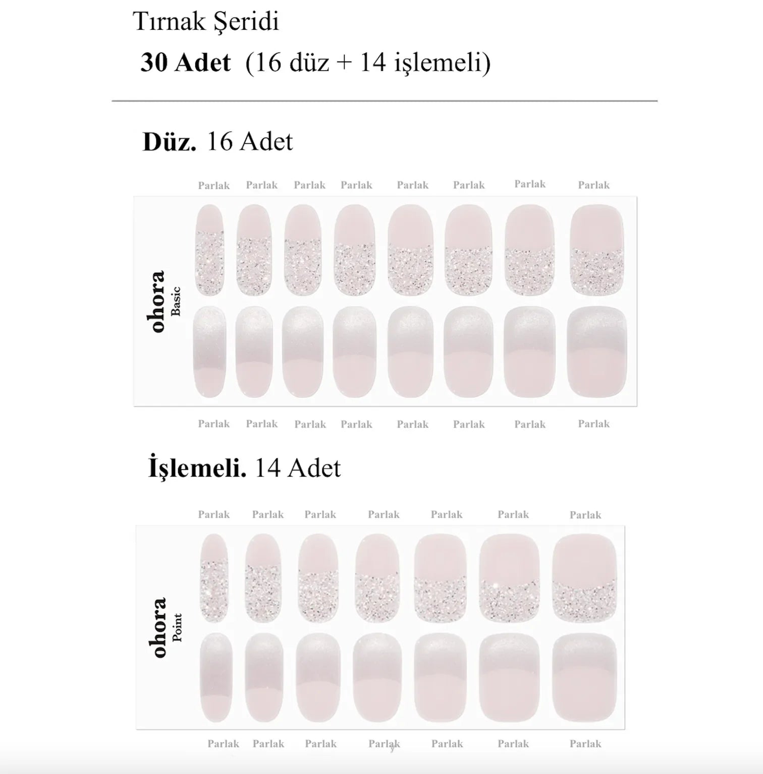 N Glow Light Jel Tırnak 30 Adet 2 Kullanım