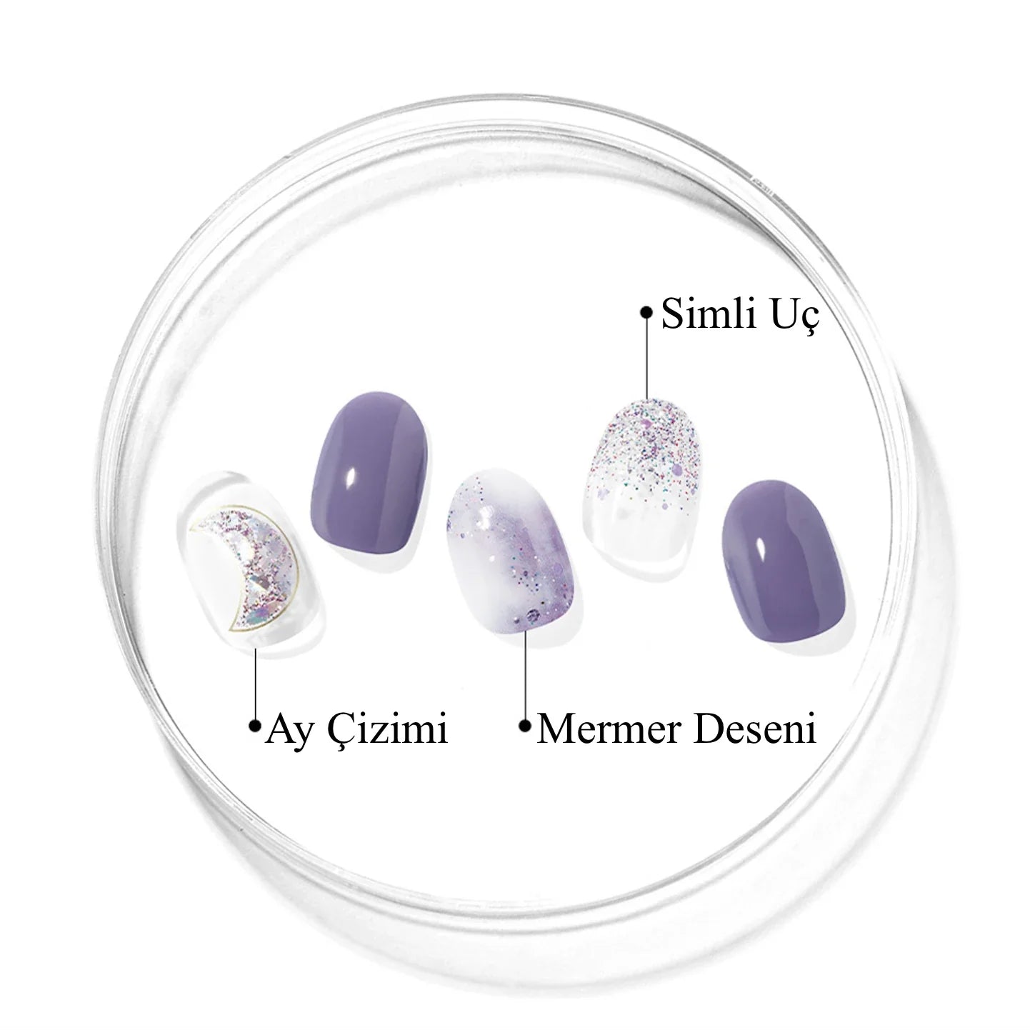 N Goblin Moon Jel Tırnak 30 Adet 2 Kullanım