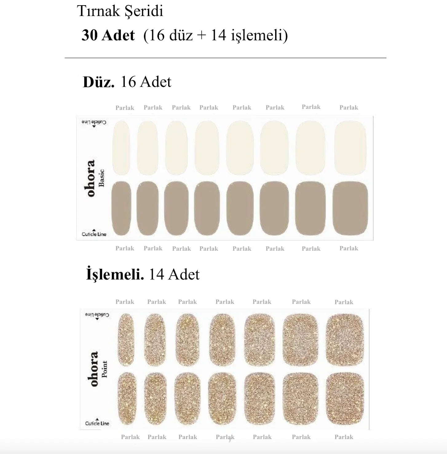 N Gold Coast Jel Tırnak 30 Adet 2 Kullanım