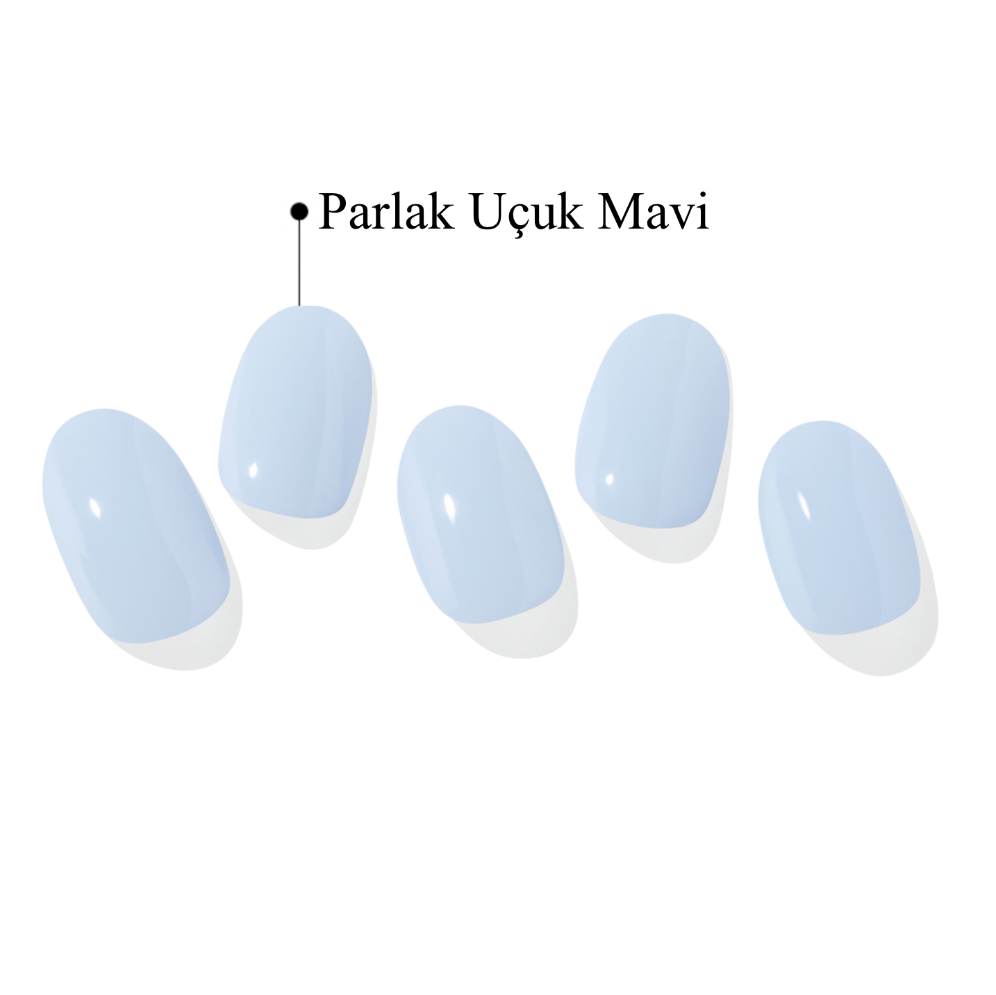 N Greyish Blue Jel Tırnak 30 Adet 2 Kullanım