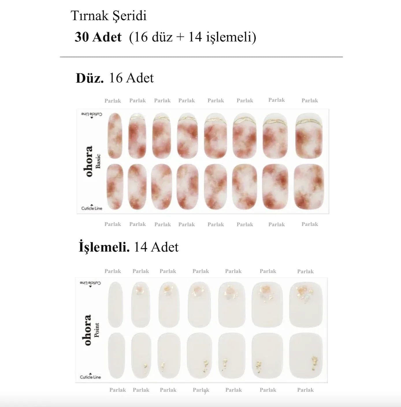 N Iris Jel Tırnak 30 Adet 2 Kullanım