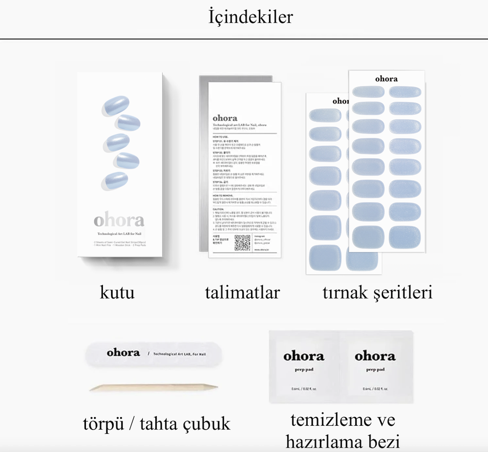 N Light Blue Chrome Jel Tırnak 30 Adet 2 Kullanım