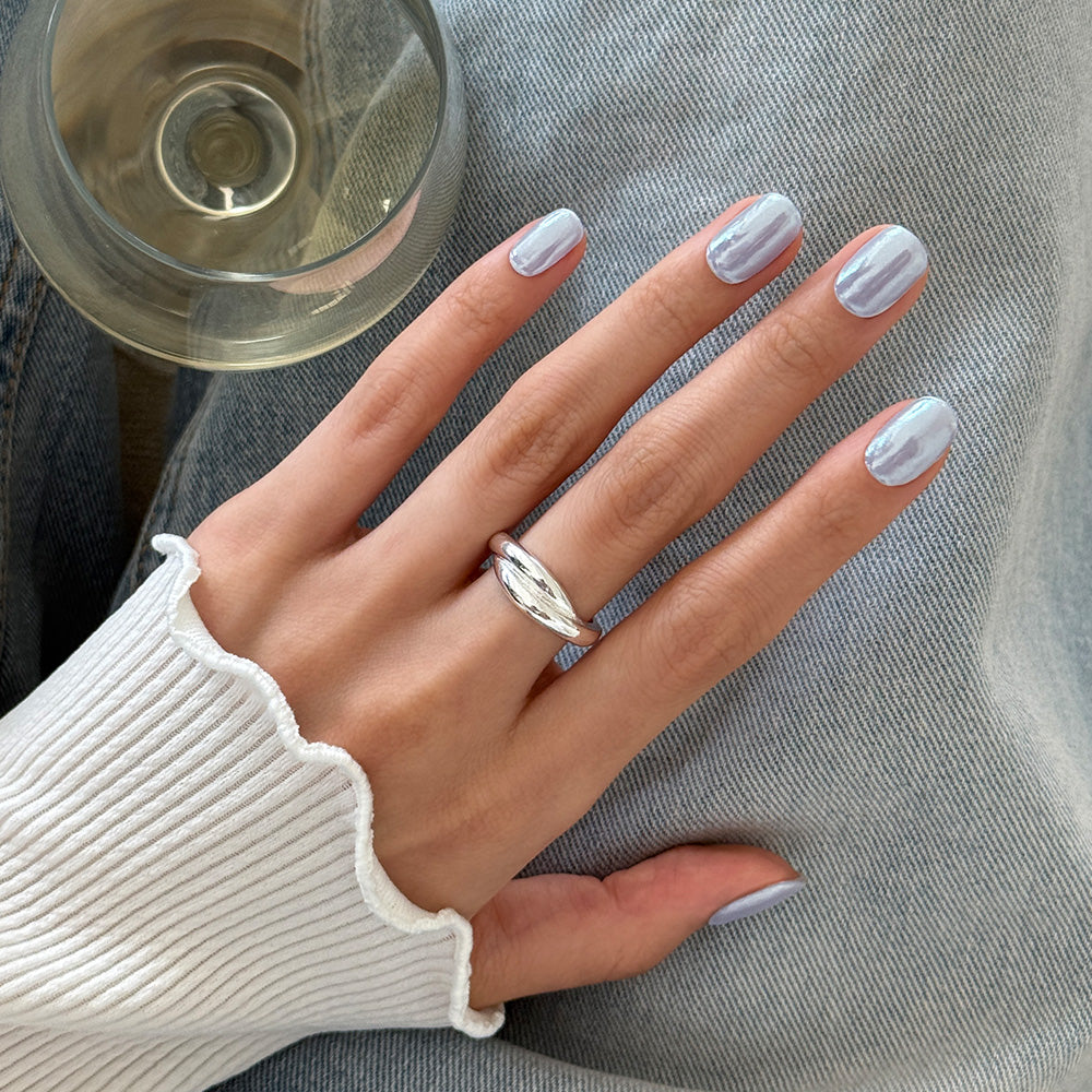 N Light Blue Chrome Jel Tırnak 30 Adet 2 Kullanım