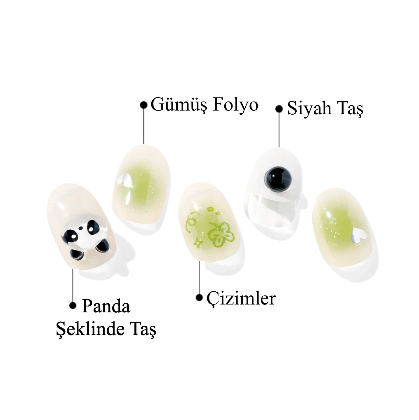 N Lucky Panda Jel Tırnak 30 Adet 2 Kullanım