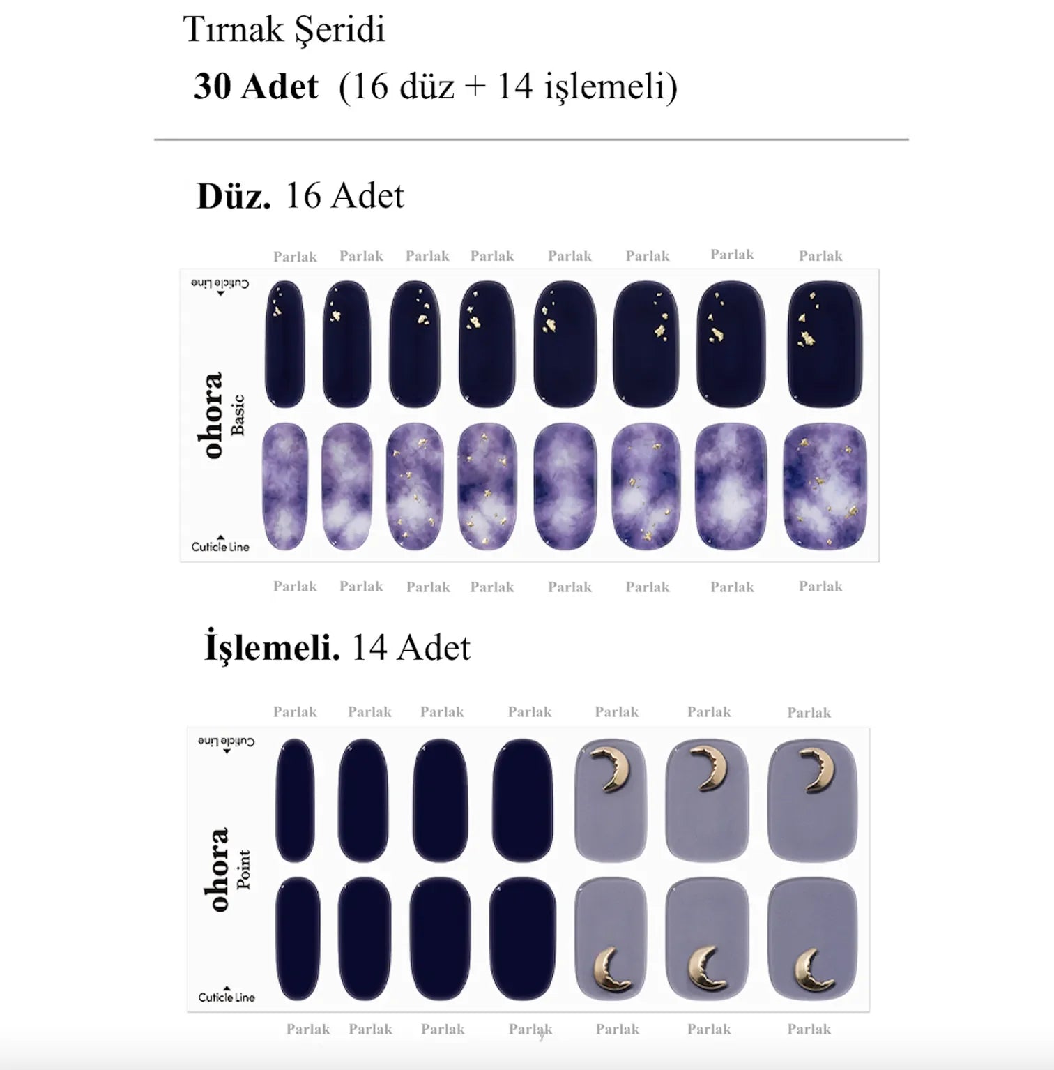N Lunar Eclipse Jel Tırnak 30 Adet 2 Kullanım