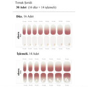 N Marsala Mood Jel Tırnak 30 Adet 2 Kullanım
