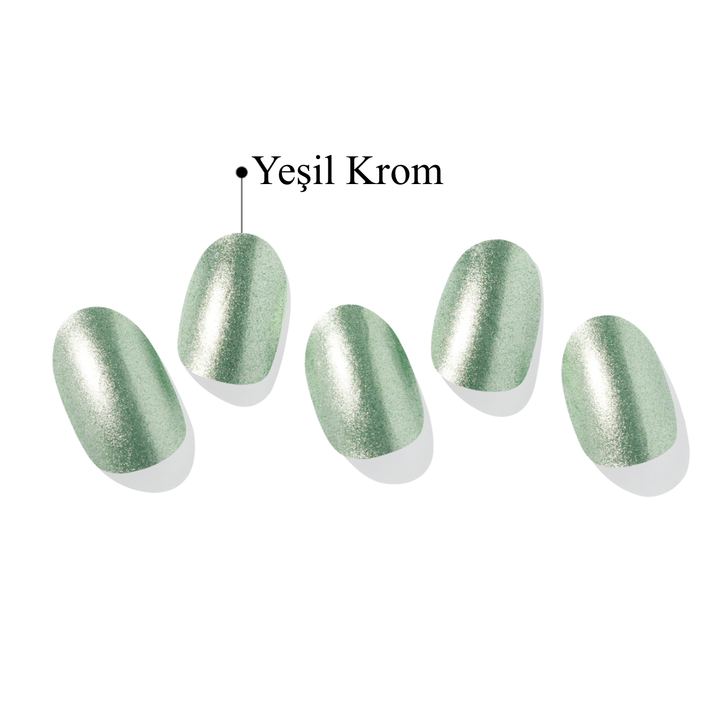 N Matcha Chrome Jel Tırnak 30 Adet 2 Kullanım